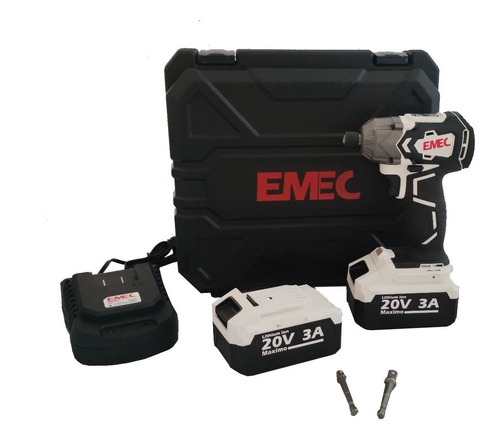 Kit Llave Destornillador De Impacto Emec 20v Brushless 2bat