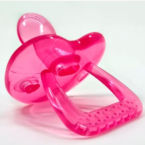 10 Chupetas Silicone Mordedor Calmante Fase 2 +6m Cor Rosa