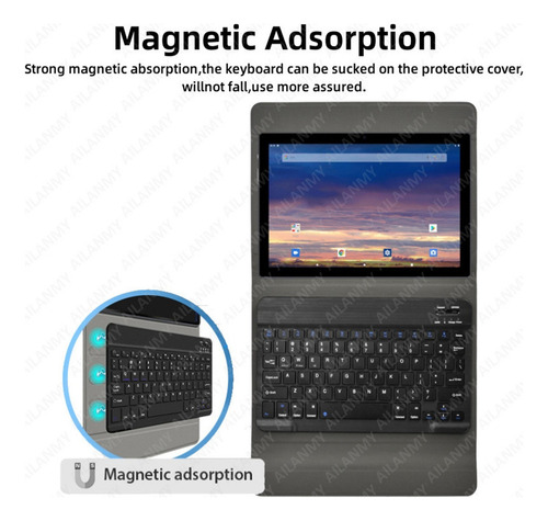 Op Funda Universal Con Teclado Y Mouse For Tablet De 8-11