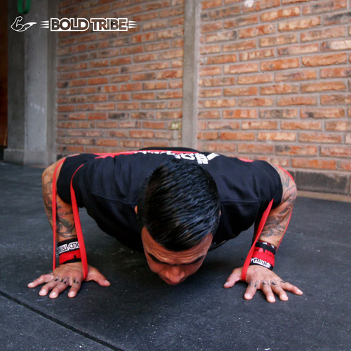 BOLD TRIBE Kit de 10 Ligas de Resistencia Unlimited Pack - Bandas Elásticas Premium - Ideales para Pull Ups, Cross Training, Calistenia, Dominadas y Entrenamiento Funcional - Gym en Casa