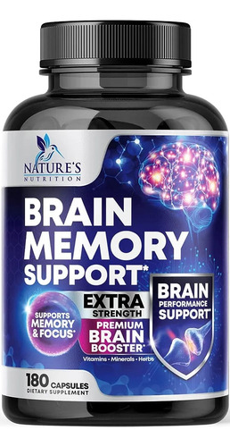 Vitamina Para El Cerebro Brain Memory 180 Caps. Nature's Nut