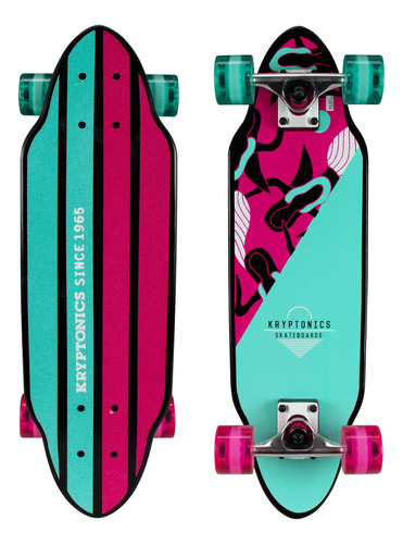 Kryptonics Mini Cutaway Cruiser - Patineta Completa De 26 P.