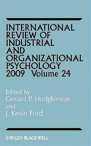 Intern Review Of Industrial 2009 V24, De Hodgkinson. Editorial Wiley, Tapa Dura En Inglés