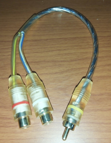 Cable De Audio Tipo Y Cristal 1 Plug Macho A 2 Jack Hembra