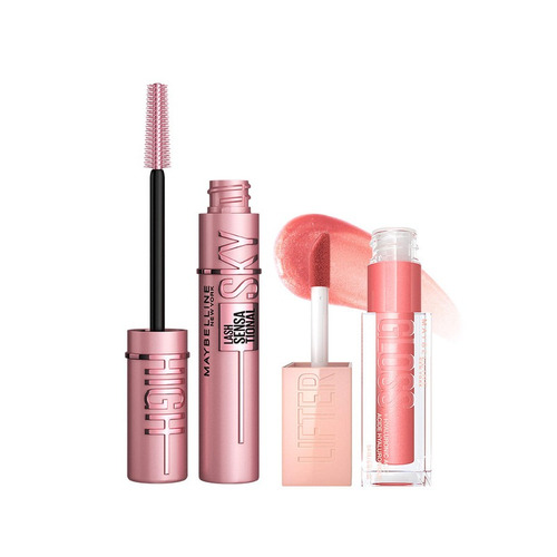 Imagen 2 de 6 de Kit De Maquillaje Maybelline Máscara Sky High + Lifter Gloss