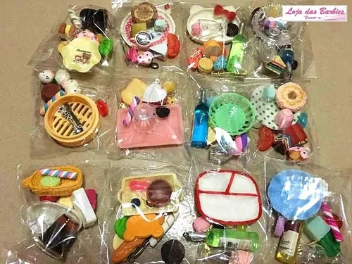 Kit Miniatura Comidas Pra Boneca Barbie, Brinquedo Barbie Nunca Usado  54822595