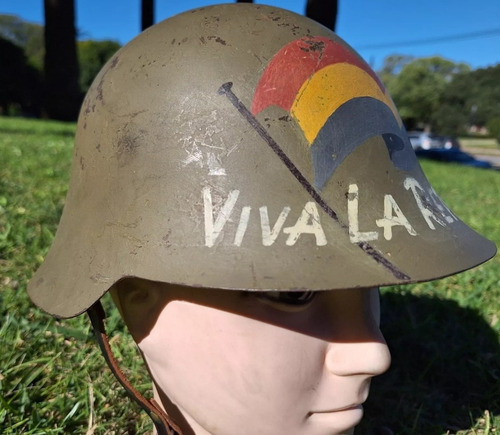Casco Antifranquista Guerra Civil Española Viva La Republica (Usado)