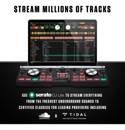 Controlador De Dj Numark Dj2go2 Touch 2 Deck Com Serato Dj
