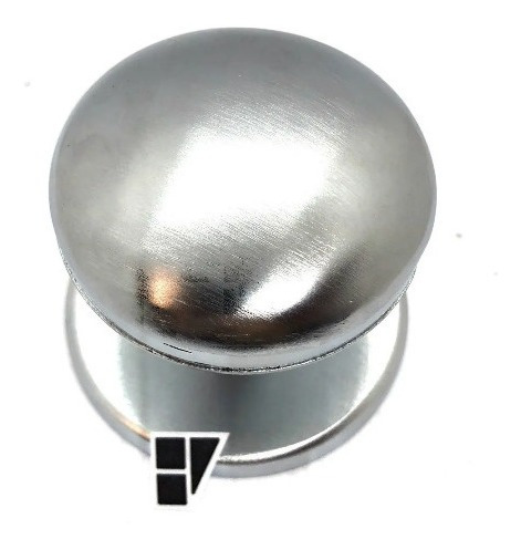 Imagen 2 de 5 de Pomo Giratorio Liso Roseta 70 Mm Aluminio Centrado P/ Puerta