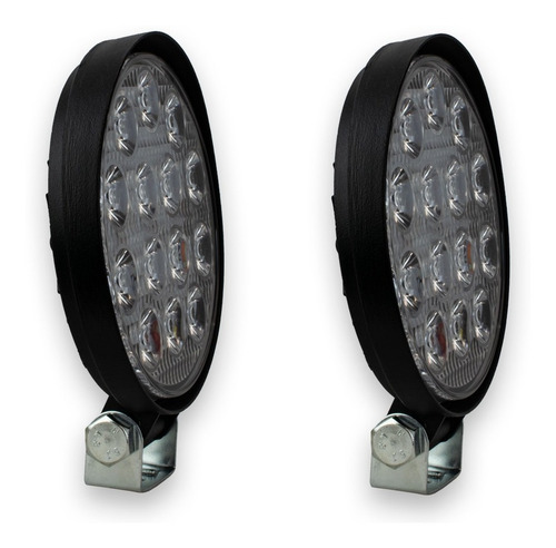 Imagen 2 de 9 de Faros 14 Led Auxiliar Universal Redondos 4x4