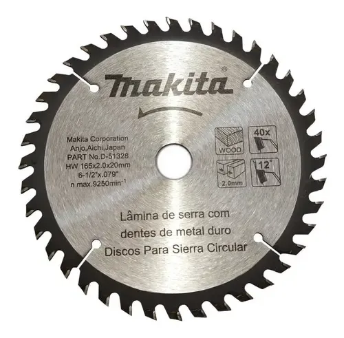 Hoja De Sierra Circular Saxton TCT - 165mm, 60 Dientes, Para Madera Y Compatible Con Bosch, Makita, Etc.