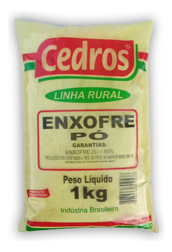 Fertilizante Mineral Enxofre Puro 1 Pacote 1kg Orgânico