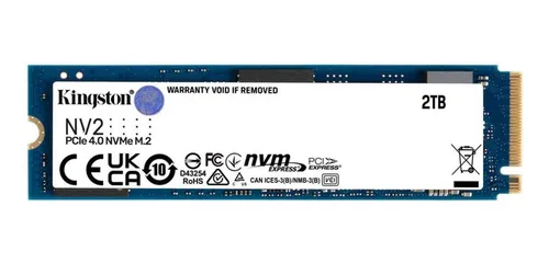Ssd M.2 2TB Nvme Pcie Gen 4.0 Interno Kingston Nv2 2000gb M.2 2280