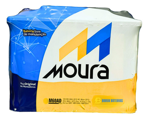 Bateria Moura 60 Amperes Honda Accord Ex/sw/lx/sedan (1998 A 2002) M60ax