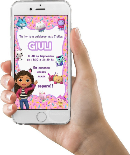 Gabby Tarjeta Invitación Digital Personalizado Whatsapp