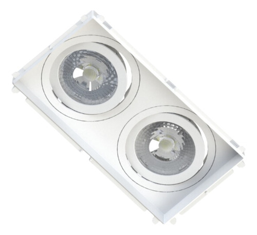 Kit 3 Spot Par20 Luminaria Duplo No Frame + Lampada 7w
