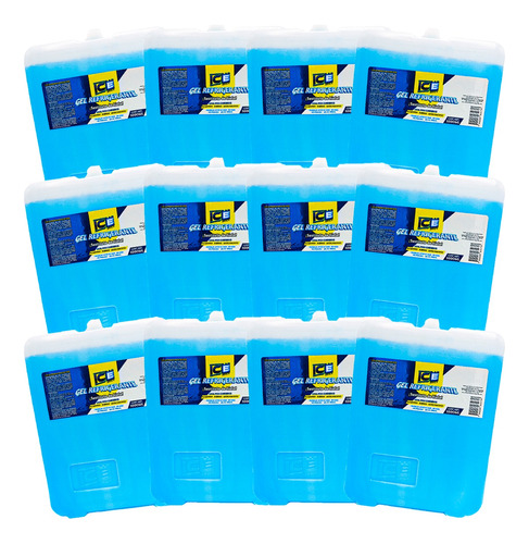 Gel Refrigerante Ice Brick 1000 Ml Paquete De 12 Piezas