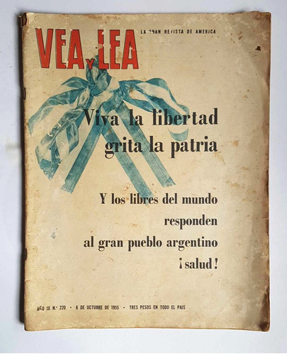 Revolucion Libertadora, Revista Vea Y Lea, 6 De Octubre 1955