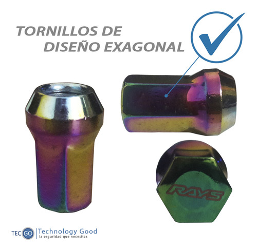 Seguro De Rueda Tuning Tornasol Rays 1.25