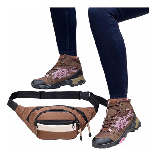 Botas Mujer, Botas Outdoor Mujer, Bolso Mujer, Combo, Oferta