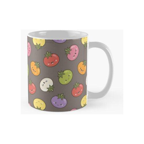 Taza Patrón Lindo De Tomate Kawaii Calidad Premium