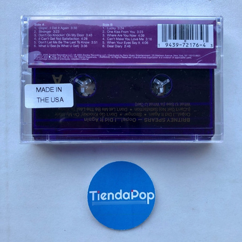 Britney Spears Oops I Did It Again Casette Color Limitado