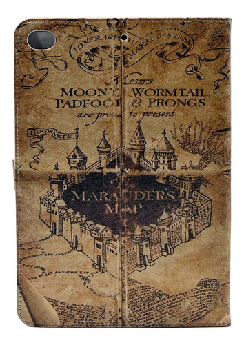 Imagen 2 de 7 de iPad Mini 4 Funda De Hogwarts Mapa Del Merodeador Retro De
