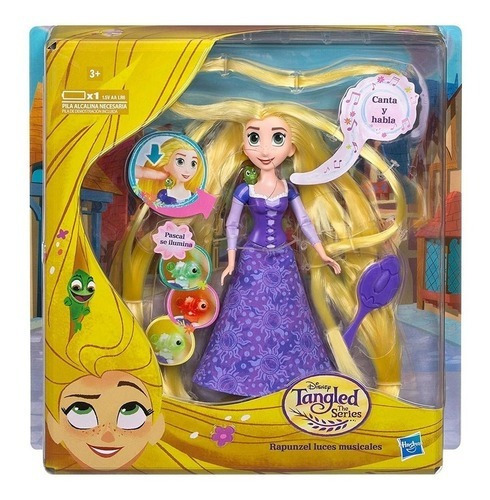 Rapunzel Luces Musicales Disney Princesas Hasbro C1752