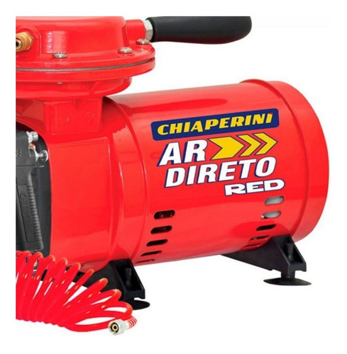 Compressor De Ar Direto Pintura Red 40psi 1/3hp Chiaperini Cor Vermelho 127/220v