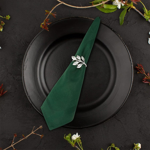 20 Servilletas De Hojas De Metal Para Decoración De Mesa