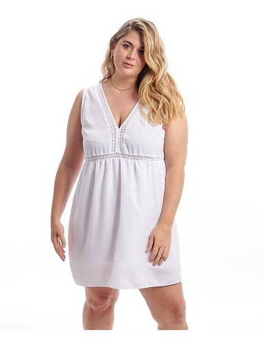 Vestido Blanco Talle Grande/plus Size | MercadoLibre