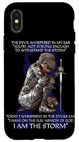 Funda Para iPhone X/xs Of God Warrior Christian Colon Cancer