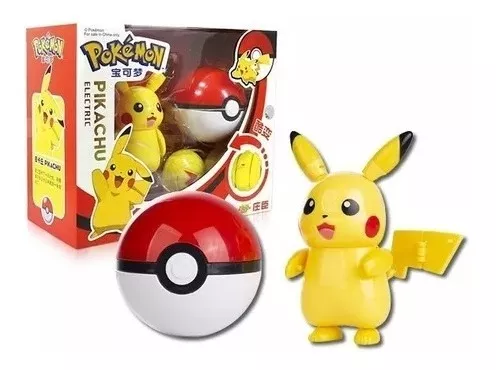 Kit Pokemon Articulado E Pokebola Brinquedo Montar Crianças