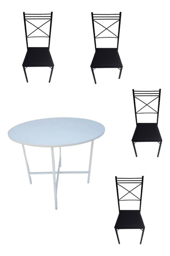 Kit 10 Jogos De Mesa Com 4 Cadeiras