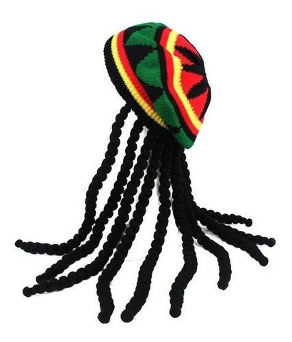 Touca Gorro Bob Marley Reggae Festa Fantasia Tranças 