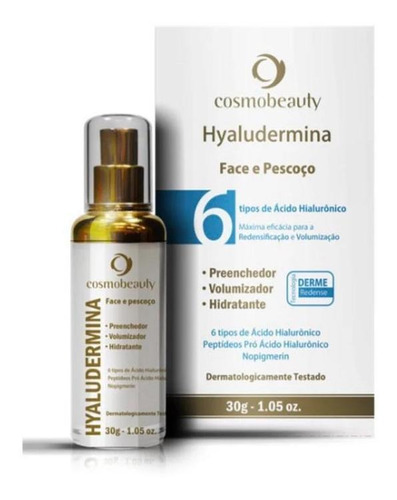 Hyaludermina 6 Tipos De Ácido Hialurônico Cosmobeauty 30g