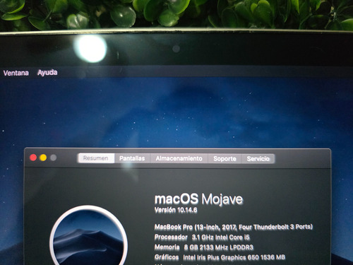 Macbook Pro A1706 2017 Touchbar Core I5 8gb Ram 256gb Ssd (Usado)