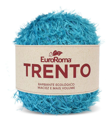 Barbante Euroroma Linha Trento 200g 101m Cores Tricô Crochê Cor Azul Piscina - 0901