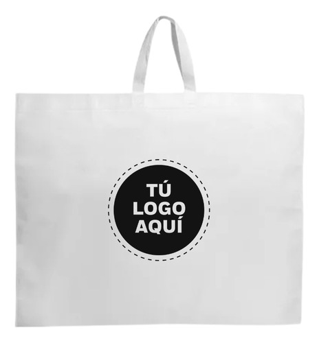 100 Bolsas Friselina Con Imp. 1 Color Ambas Caras 60x50x10cm