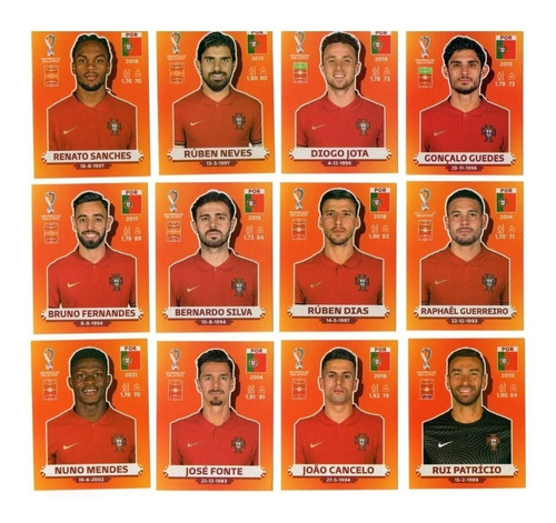 Figuritas Lote X 10 Portugal Mundial Qatar 2022 