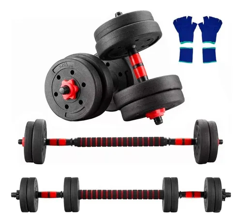 comprar Set de Mancuernas 15 Kg Pesas Para Gym De Barra Recta Ajustables De Disco Reforzadas Para Hacer Ejercicio