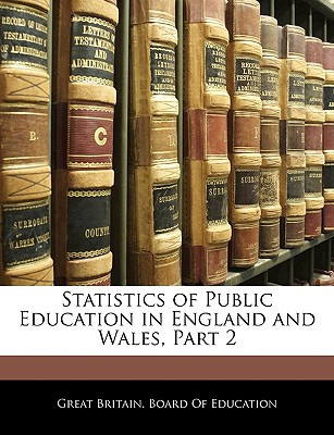 Libro Statistics Of Public Education In England And Wales...