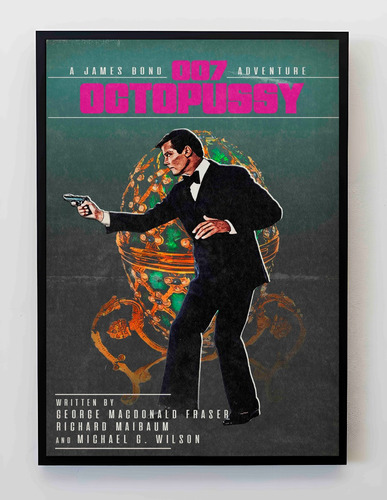 Cuadro 33x48cm Poster 007 Octopussy James Bond