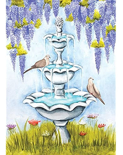 Toland Home Garden Bird Bath 28 X 40 Pulgadas Bandera Decora