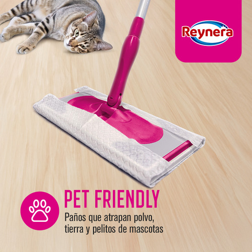 Kit Mop Total Clean + 24 Repuestos De Paños Secos Reynera