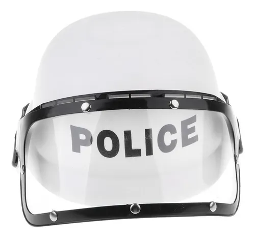 * Casco De Disfraz De Policía De Plástico For Niños, Gorro