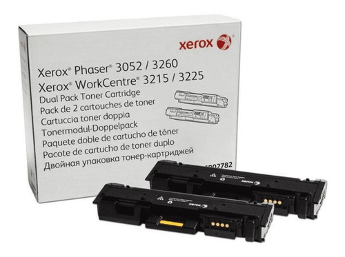 Toner Xerox Negro Dual Pack Phaser 3052/6,000pág - 106r02782