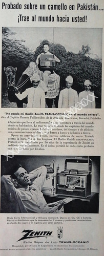 Cartel Retro Radios Zenith Transoceanico 1950s. /147