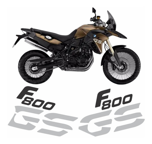 Kit Adesivos Bmw F800gs 2014 Marron F800mr01 Cor ADESIVO F800GS BRANCO E PRETO