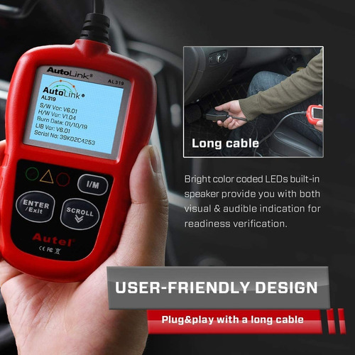 Imagen 6 de 7 de Escáner De Código Autel Autolink, Rojo Y Negro